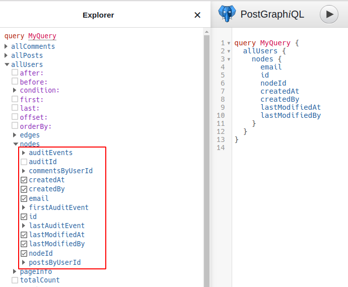 … the queries in our postgraphile-audit-plugin