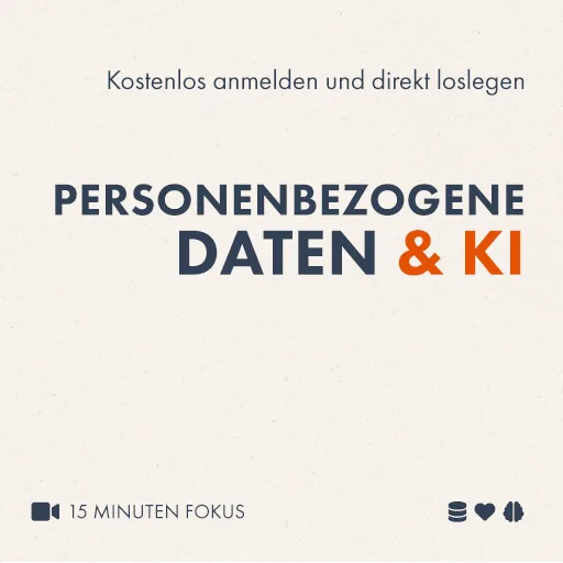Fokus-Webinar: Personenbezogene Daten & KI – ie Pseudonymisierung hilft